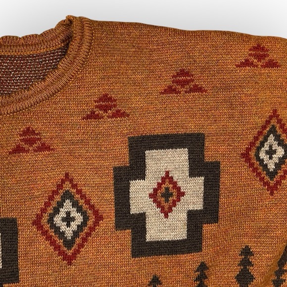 PENDLETON Brown Ashcreek Aztec Virgin Wool Tie Anthropologie Poncho sz XS / S - Picture 11 of 15